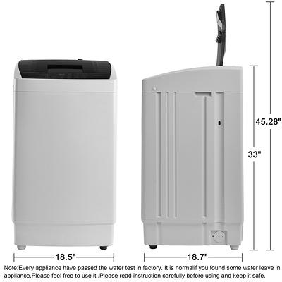 Costway 1.5 cu. ft. Portable Semi-Automatic Twin Tub Washer and Dryer Combo  in Grey Machine with Built-In Drain Pump - Yahoo Shopping