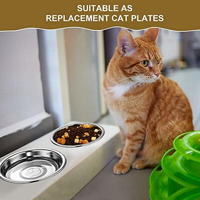 Elevated Dog Bowls - Decorative 6.5-Inch-Tall Stand for Dogs and Cats - 2 Stainless-Steel Food and Water Bowls Hold 40oz Each by Petmaker (Black)