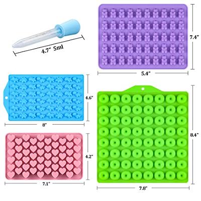 2 Pack Silicone Mini Heart Molds with 2 Droppers Ice Cube Heart Molds Gummy  Heart Molds
