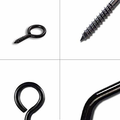 20 Pieces Stainless Steel Eye Screws Hooks Self-tapping Screws