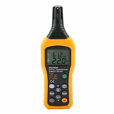 MS6508 Digital Temperature Humidity Meter, Akozon Digital Psychrometer  Thermometer Hygrometer Humidity Monitor with Temperature Gauge Meter with  Dew Point Wet Bulb Temperature - Yahoo Shopping