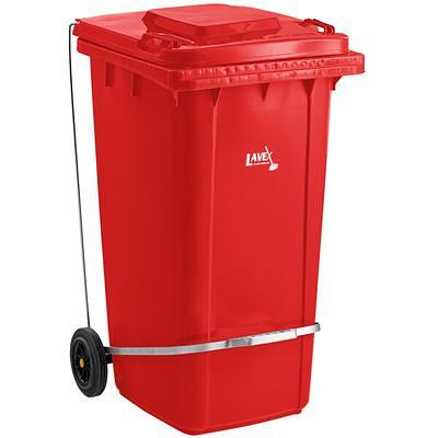 Lavex 95 Gallon Blue Wheeled Rectangular Recycle Bin with Lid