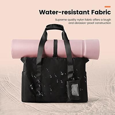 Women Tote Bag Large Shoulder Bag Top Handle Handbag With Yoga Mat Buckle  For Gym, Work, School