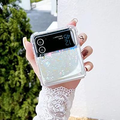 CEOKOK for Samsung Galaxy Z Flip 4 Glitter Case Cute Clear with