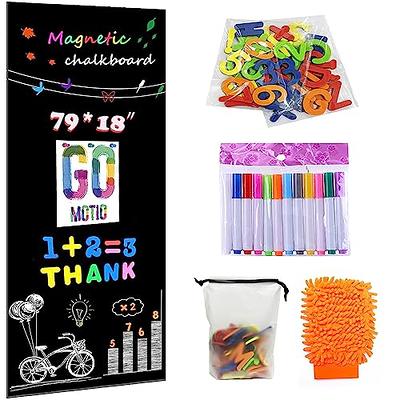 lacqwo Magnetic Chalkboard Contact Paper 79x18 Self Adhesive Chalk Board  Wallpape with 12 Liquid Chalk and 53 Magnetic Letters for Kid, Blackboard  Wall Board Sticker Alternative to Magnetic Paint - Yahoo Shopping