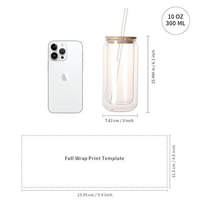  PYD Life Sublimation Glass Blanks Can Cups Frosted 25 OZ with  Bamboo Silicone Lid and Glass Straw Coffee Beer Cans Tumblers Cups Mugs for  Tumbler Heat Press 6 Pack : Home