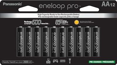 Panasonic BK-4HCCA8BA eneloop pro AAA High Capacity Ni-MH Pre-Charged  Rechargeable Batteries, 8-Battery Pack