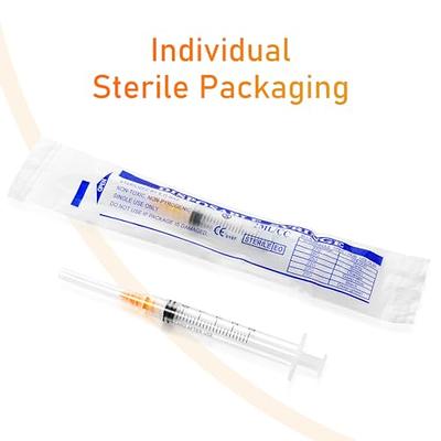 1Ml Syringe With Needle-25G 1 Inch Needle, Disposable Individual  Package-Pack Of 100 Sealed Sterile Syringe Easy To Use