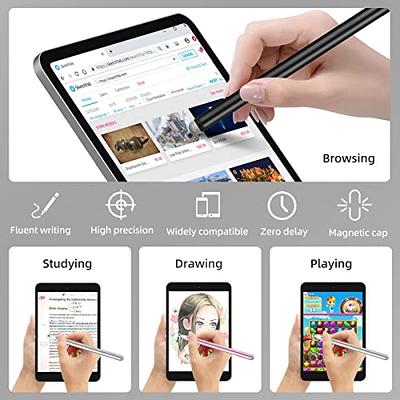 Stylus Pen for Touch Screen (3 Pack Two Way High Sensitivity) Universal  Capacitive Pen for iPad iPhone Android Samsung Phone Microsoft Tablet Fine  Point Disc Stylist Pencil Magnetic Cap Fiber Tips 