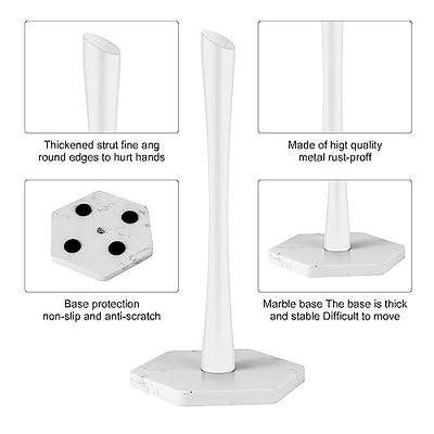 Welisya Marble Paper Towel Holder White Countertop,Standing