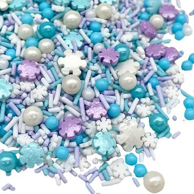 Teal Gold & White Edible Decoration Glitter Sprinkles & Confetti Cake  Cookie Cupcake IceCream Donut Decoration Quins 4oz