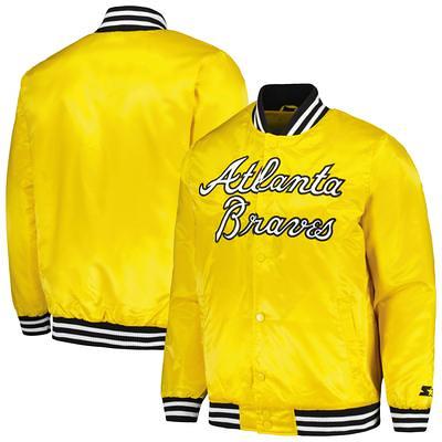 Men's Starter Navy Atlanta Braves The Captain II Full-Zip Varsity