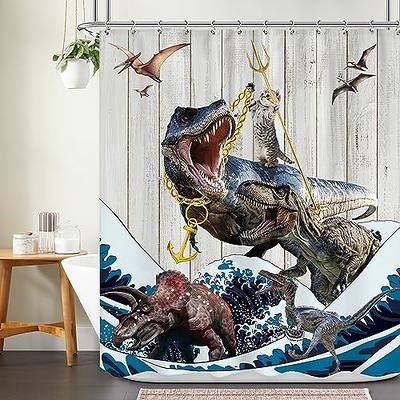 Irmuun Sea Animal Digital Psychedelic Shark Figure with Droplets Scary Atlantic Beast Shower Curtain Set Bless International Size: 70 H x 69 W