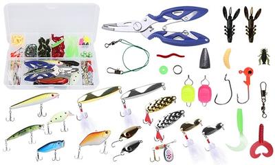 GOANDO Fishing Lures Kit 302Pcs Fishing Accessories Set for Bass Trout  Salmon with Topwater Lures Crankbaits Spinnerbaits Spoon Worms Jigs and  More Fishing Gear with Tackle Box : : Sports, Fitness 