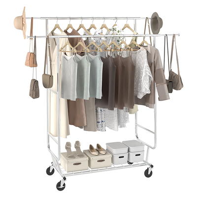 Double Hang Chrome Garment Rack