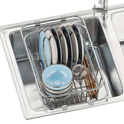 ANTOPY Dish Drying Rack Large Dish Rack, Rustproof Stainless Steel Dish  Racks for Kitchen Counter, Extra Roll-Up Drying Rack for Kitchen Sink, Dish  Drainer with Drainboard Utensil Holder Dryer Mat - Yahoo