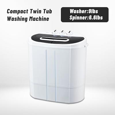 Kasunpul Portable Washer Compact Twin Tub Mini Washing Machine,  Washer(9Lbs) and Spinner(6.8Lbs), Portable Laundry Washer w/Wash and Spin  Cycle Combo, for Home Dorms - Yahoo Shopping