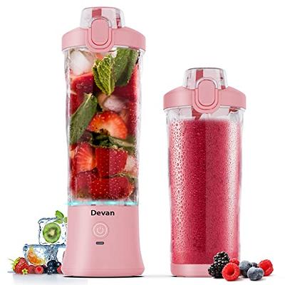 Powerful 250w Electric Blender with Portable 20oz Cup & Lid