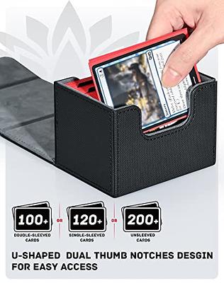 Scimi X-Large Premium Double Deck Box for 200+ Sleeved Cards Pro Twin Flip  Deck Case with 3 Tray Fits MTG/TCG/CCG