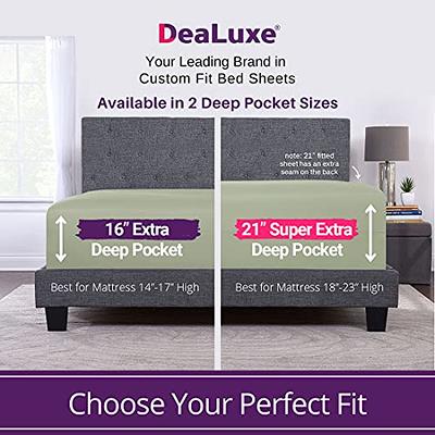 Extra Deep Pocket King Fitted Sheet Cotton Queen Fitted Bed Cover Only  Ultra Soft Wrinkle Easy Fitting Twin-XL Bedding Fits Up to 10 Inch Mattress