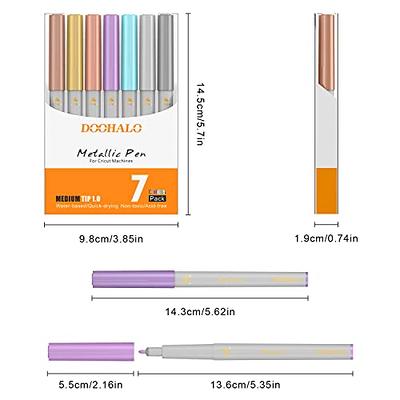 Welebar 7 Pack Metallic Pens for Cricut Joy/Xtra, 1.0 Tip Metallic