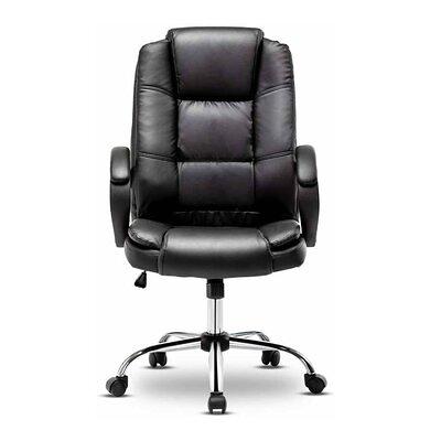 Executive Chair Red Barrel Studio Upholstery Color: Black/Silver