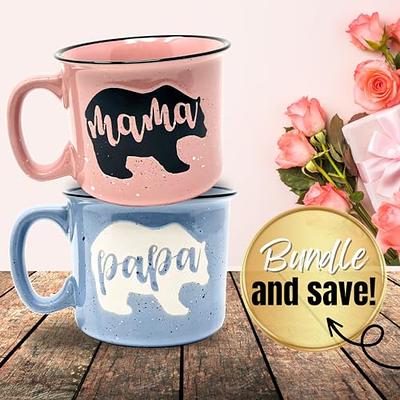 Mama Bear & Papa Bear Coffee Mug - Cute Coffee Cups for Men and Women -  Unique Fun Gifts for Him, Her, Mother's Day, Father's Day, Christmas (Mama