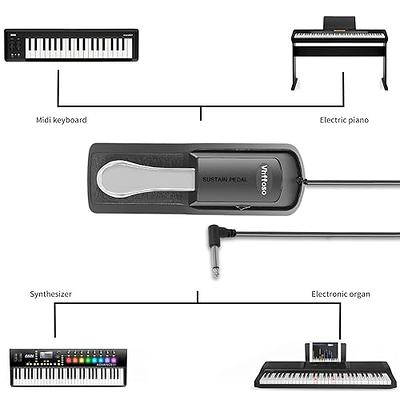 The Piano 3 sustain pedal 6.35mm 1/4 Inch Plug Universal for Electronic  Keyboards and Digital Pianos, Electric piano, MIDI Keyboards,Synthesizer,  With