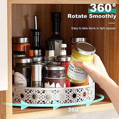 1Pack Lazy Susan Organizer for Cabinet Rotating tray seasoning storage rack  plastic storage turntable