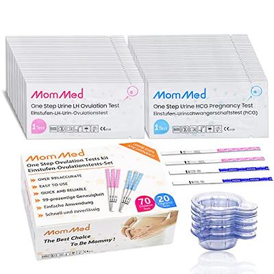 Easy@Home 40 Ovulation Test Strips and 10 Pregnancy Test Strips Kit - The  Reliable Ovulation Predictor Kit (40 LH + 10 HCG)… 