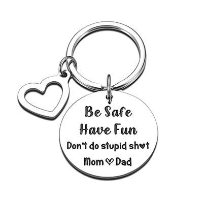 Don't Do Stupid Shit Keychain, 16th Birthday Gift, Love Mom & Dad,Love Dad,  Love Mom, Gift for Son, Gift for Daughter, Christmas, Birthday, New Driver