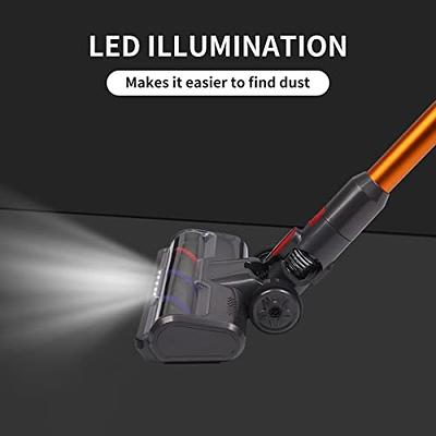 Motorhead Hardwood Floor Attachment for Dyson V7 V8 V10 V11 V15 Vacuum  Cleaners with LED Headlights, Roller Cleaner Head Replacement Parts