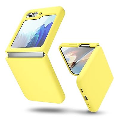 VEGO for Samsung Galaxy Z Flip 5 Case with Screen Protector, TPU Crystal  Clear Case[Anti-Yellow], Ultra Slim, Wear-Resistant, Spray Paint Bumper  Cover