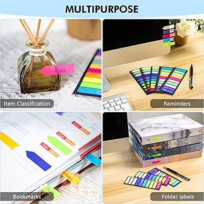 Ericter Sticky Tabs 1440 Pcs Book Page Markers Tabs, Sticky Note Tabs  Colored Writable and Repositionable Index Tabs, Tabs for Annotating Books -  Yahoo Shopping