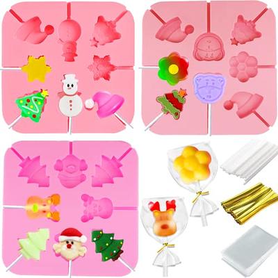 Large Lollipop Mold, Beasea 6 Cavity Silicone Lollipop Molds