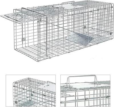 Foldable Reusable Humane Live Animal Trap for Small Dogs Raccoons Cats  Groundhogs Opossums Fox Super Large 1-Door Mousetrap