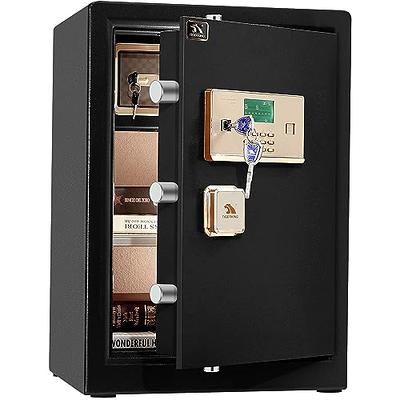 PATRON Cabinet Safe Box for Home，Digital Security Small Safe for Money Cash  Saving Jewelry Documents，Keypad Personal Safes Lock Box for Kids，Office