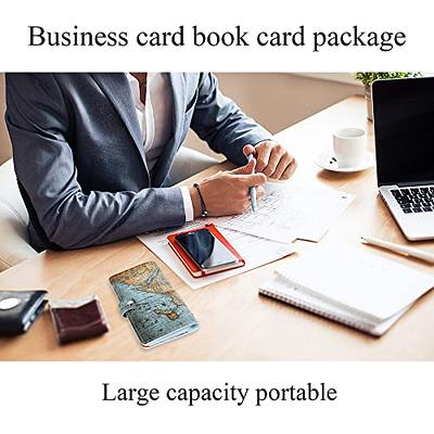  Business Card Holder Organizer Book - PU Leather, 2