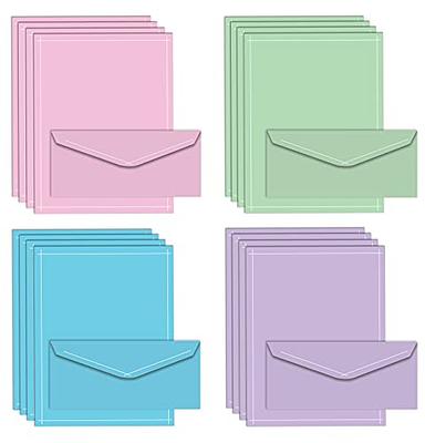 Assorted Solid Color Stationery Paper Set, 100 Piece Set (50 Sheets + 50  Matching Envelopes), Letter Size 8.5 x 11 inch, 4 Colors/Designs, Double  Sided Printing Paper, by Better Office Products - Yahoo Shopping