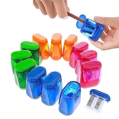 12Pcs Pencil Sharpener Set, Colored Pencil Sharpener Manual Mini Dual Holes Pencil  Sharpeners Bulk with Lid, Handheld Pencil Sharpener for Kids School Office  Classroom (2 Inch) - Yahoo Shopping