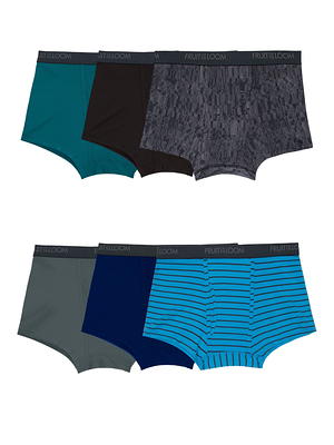 Fruit of the Loom Men's Micro-Stretch Trunk Boxer Briefs, 6-Pack