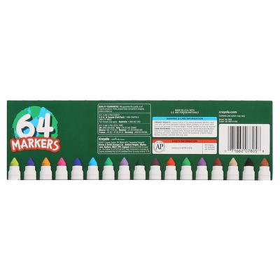 Crayola Washable Broad Line Markers with Colors of the World, 64 Ct, Back  to School Supplies, Child - Yahoo Shopping