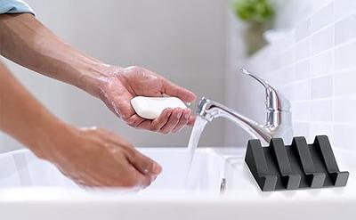 Silicone Kitchen Sink Tray Soap Dish Holder with Built-in Drain