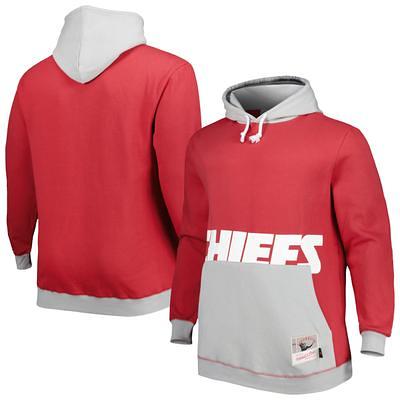 Men's Mitchell & Ness Heathered Gray Kansas City Chiefs Big & Tall Allover  Print Pullover Sweatshirt