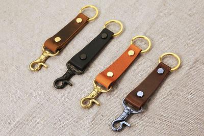 Buffway Car Key Cover,Genuine Leather Car Smart Key Chain Coin Holder Metal Hook