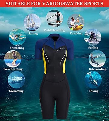 Women's Wetsuits Shorty Zipper Diving Suit 1.5mm UV Protection Wetsuit  Neoprene Dive Skin Swimwear One Piece Keep Warm Swimsuit M - Yahoo Shopping