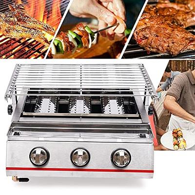 3-Burner Tabletop Griddle BBQ Portable Flat Top Gas Grill Outdoor Camping  HOT!!!