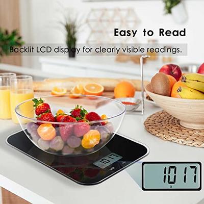 Kitchen Digital Food Scale, High Accuracy Mini Food Scales Digital Weight  Grams and Oz for Cooking, Baking, Jewelry, Tare Function, 2 Trays, LCD