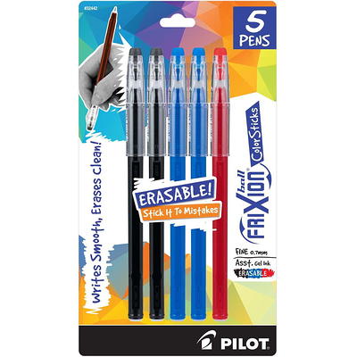 Pilot 5ct Frixion Clicker Erasable Gel Pens Fine Point 0.7mm Assorted Inks  : Target