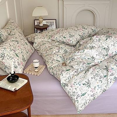 VClife Twin Cotton Duvet Cover Sets Girls Floral White Cream Bedding Sets  French Style Green Pink Flower Branches Duvet Covers Quilt Comforter  Protector Cover, 1 Twin Duvet Cover & 2 Pillowcases - Yahoo Shopping
